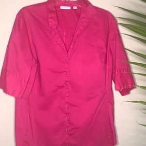 New York & Co pink button down